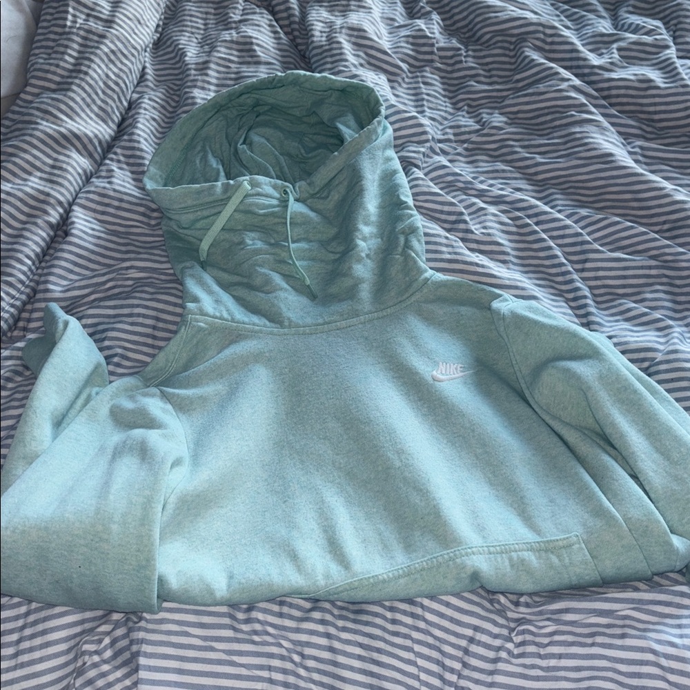Nike Mint Green funnel neck Hoodie - Picture 1 of 3